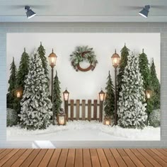 Snow Winter Christmas Tree Backdrop for Home Decor Christmas Scene Photoshoot, Homeware Display, Candle Festival, Christmas Tree Backdrop, Event Wall, Xmas Photoshoot, Tree Backdrop, Christmas Photo Booth Backdrop, Church Christmas Decorations