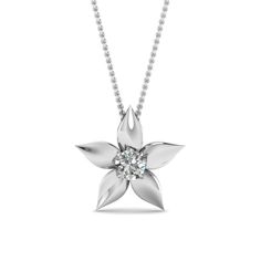 Flower style pendant necklace 0.75 carat solitaire diamond gold white 14k Flower Style, White Gold Solitaire, Printed Jewelry, Solitaire Diamond, Diamond Gold, Solitaire Pendant, Natural Earth, Best Diamond, Flower Fashion