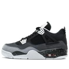 The Nike Air Jordan 4 Retro 'Fear' is a must-have sneaker for any Jordan fan. The sneaker features a black, Pure Platinum, and Cool Grey upper with white accents. The design also includes a black speckled midsole, red Nike Air unit, and a white outsole. Released in August 2013, the sneaker dropped alongside Jordan 3 and Jordan 5 'Fear' colorways. The Nike Air Jordan 4 Retro 'Fear' is a versatile sneaker that can be worn on any occasion. Whether you're hitting the court or hitting the streets, the Nike Air Jordan 4 Retro 'Fear' is a great choice. (AJ4/SNKR/Oreo/Men's/Low Top/Basketball/Wear-resistant/Shock-absorbing) Air Jordan 4 High-top For Sports, Urban Jordan Shoes With White Sole For Sports, Air Jordan 4 Casual High-top Sneakers For Streetwear, Casual Air Jordan 4 Breathable For Streetwear, Casual Air Jordan 4 High-top For Streetwear, Casual Air Jordan 4 Mid-top For Streetwear, Casual Mid-top Air Jordan 4 For Streetwear, Casual Air Jordan 4 Breathable Mid-top Sneakers, Casual Air Jordan 4 Mid-top Breathable