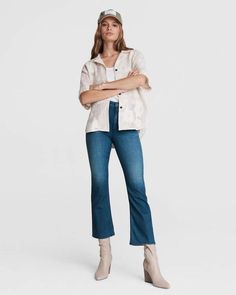 We added a little whimsy to this classic camp-style shirt. Mare is a flattering summer button-down with a delicate floral design that can be worn untucked with your favorite pair of jeans. rag & bone Women's Mare Mesh Cotton Classic Fit Top | Light Dove White, XS. Dove White, Camp Style, Top Light, Style Shirt, Summer Sale, Fashion Advice, Rag & Bone, Workout Tops, Bell Bottom Jeans