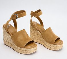 Whoa, Nelly! Fast track your footwear collection for summer savvy style with these espadrille wedges that are ready and willing to elevate your warm-weather wardrobe. From Marc Fisher LTD. Espadrille Wedge Sandals For Spring, Summer Espadrille Wedge Sandals For Spring, Spring Summer Espadrille Wedge Sandals, Summer Wedge Sandals With Woven Sole For Spring, Spring Espadrille Wedge Sandals With Woven Sole, Spring Wedge Sandals With Woven Espadrille Sole, Trendy Espadrille Wedge Sandals For Spring, Casual Espadrille Heels For Spring, Spring Wedge Sandals With Round Toe For Day Out