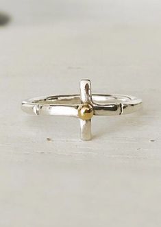 #jewelry #rings #crossring #14k #momandpom #handmadejewellery #etsy #etsyshop Gold Cross Rings In Sterling Silver, Gold Sterling Silver Cross Ring, 15 Rings, Metal Cross, Cross Ring, Handcrafted Rings, Sterling Silver Cross, From Santa, Silver Cross