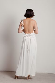 Open Back Double Slit Maxi Dress Float Like A Butterfly, Like A Butterfly, Backless Maxi Dress, Low Back Dresses, Open Back Maxi Dress, Backless Maxi Dresses, Open Back Dresses, White Maxi, Fantasy Fashion