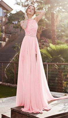 High Low Evening Dresses, High Low Prom Dresses, Elegant Prom Dresses, Pink Prom, Long Prom Dresses, White Chiffon, Pink Prom Dresses, Chiffon Prom Dress, Dresses Evening