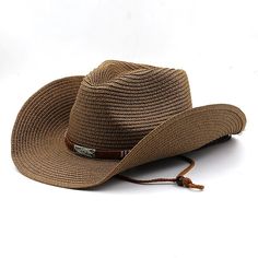 Season:Summer,Spring; Gender:Men Women,Men and Women,Couple's,All,Unisex,Men's; Hats Category:Fedora Trilby Hat,Panama Hat,Sun Hat,Straw Hat; Function:Outdoor; Pattern:Fashion; Listing Date:06/16/2022 Wide Brim Hat Summer, Womens Beach Hat, Chapeau Cowboy, Trilby Hat, Western Cowboy Hats, Summer Hats For Women, Riding Hats, Vintage Trends, Straw Hats