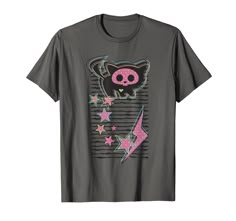 PRICES MAY VARY. Officially Licensed Skelanimals Apparel for Women - Men - Boys - Girls - Toddler; Hasbro T-Shirts; Holiday T-Shirts; Seasonal; Cute; Cat; Kit; Skeleton; Valentine's Day; Halloween; Sugar Skull; Day of the Dead; Dia de Muertos; Quirky; 23HASA00077A-001 Lightweight, Classic fit, Double-needle sleeve and bottom hem Amazon Scene Clothes, Alt Shirts, Scene Items, Goofy Shirts, Scene Shirts, Pastel Emo, Goofy Shirt, Emo Scene Outfits, Scene Clothes