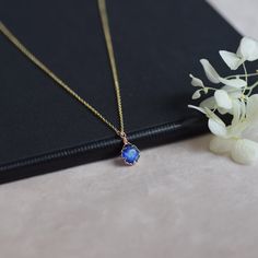 Handmade item Materials: 14k Gold Plated Gemstone: Kyanite  Jewelry type: Necklace Style:  Minimalist Description *Necklace Length : 14inches/16inches/18inches/20inches *Pendant Dimensions : 8mmX8mm Round/ 7mmX9mm Oval *Chain Thickness : 1.3mm 🌻Tips on Caring for Jewelry: - If you want your jewelry to look new at all times please take jewelry off before showering. - Please keep it away from chemicals, water, and high temperature, it can be too harsh for your stone. - Store it well. A ring box or airtight ziplock bag is the perfect place to keep them. Do not hesitate to contact me with any doubts, I will be happy to help you!  : ) CHECK MORE JEWELRY https://www.etsy.com/shop/CaitlinsJewelryHouse?ref=seller-platform-mcnav Thank you for visiting my shop! Dainty Round Crystal Necklace For Gift, Handmade Dainty Round Crystal Necklace, Dainty Handmade Round Crystal Necklace, Delicate Round Crystal Necklaces For Gift, Delicate Round Crystal Necklace For Gift, Minimalist Crystal Necklace As Gift, Dainty Crystal Necklace With Round Pendant As Gift, Handmade Sapphire Crystal Necklaces As Gift, Sapphire Pendant Crystal Necklace For Gift