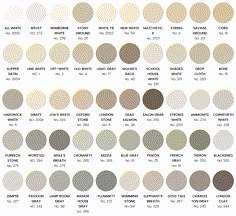 the different shades of gray and white are shown in this color chart, which is also available