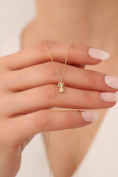 "14K Solid Gold Tiny Cat Necklace / Dainty Cat Jewelry / Cat Lover Gift / Cat Pendant / Cute Kitty Necklace /Cat Memorial Gift / Gift For Her / Cat Charm Necklace / Cat Lovers Gift /  Valentines Day Gift / Minimalist Handmade Necklace * Gold KT: 14K Solid Gold * Gold Color: Gold, Rose Gold, White Gold * Available Inches: 14\", 15\", 16\", 18\", 20\", 22\", 24\". Follow on Instagram - @bayargold.tr My Web Site - https://www.bayargold.com/ * Bayar Gold is a fine jewelry company. Please do not hesitate to ask us questions. We are always here to help you. * All items are packed in the high-quality jewelry box. The gift message is available. Please let us know what to write by leaving us a note at checkout.  * Gift wrapping available.  Express shipping * United States: 4-6 business days * Canad Cat Necklace Gold, Cat Charm Necklace, Kitty Necklace, Cat Memorial Gift, Accessories Necklaces, Necklace Cat, Cat Pendant Necklace, Tiny Cats, Cat Pendant