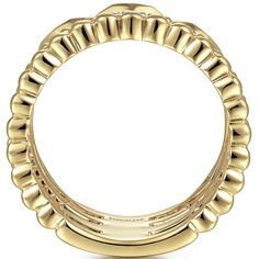 Four rows of textured stackable rings with alternating finishes comprise this one band of gleaming Bujukan details. Finger size 6.5 in 14K yellow gold available for same day shipping. This ring can be sized up or down one size at no additional cost to you. Resizing takes 1-3 business days. Includes ring box Includes jewelry appraisal Free shipping on this item Ships fully insured to point of delivery Luxury Yellow Gold Open Band Ring, Luxury Oval Stackable Rings, Yellow Gold Rings With Bezel Setting And Wide Band, Elegant Stackable Signet Ring For Anniversary, Luxury Open Sapphire Ring With Prong Setting, Luxury Stackable Signet Ring For Weddings, Luxury Formal Stackable Rings With Polished Finish, Luxury Oval Stackable Rings For Formal Occasions, Luxury Open Ring Sapphire In Yellow Gold