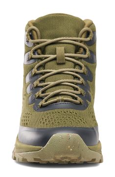 Embark on your next outdoor jaunt in this lightweight hiking boot that provides zonal knit paneling for enhanced breathability. Trail: provides superior stability and traction on hills, uneven surfaces and changing terrain   Lightweight: puts cushioning and performance underfoot with an emphasis on streamlined comfort   Recycled textile upper/recycled-polyester lining/recycled-rubber sole   Imported   Latinx Owned/Founded Breathable Tactical Lace-up Hiking Boots, Khaki Waterproof Lace-up Hiking Boots, Khaki Lace-up Waterproof Hiking Boots, Tactical Khaki Hiking Boots, Tactical Khaki Waterproof Hiking Boots, Casual Green Breathable Hiking Boots, Durable Khaki Boots For Hiking, Breathable Khaki Sneakers For Outdoor Activities, Khaki Tactical Waterproof Boots For Outdoor Activities