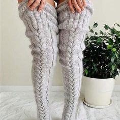 Super Cute And Stylish Ships In 5-10 Business Days Crochet Knee High Socks, Socks Over Leggings Outfit, Winter School Uniform, Socks Over Leggings, Thigh High Socks Plus Size, Sock Leggings, Socks Thigh High, Winter Stockings, Knit Boot Socks