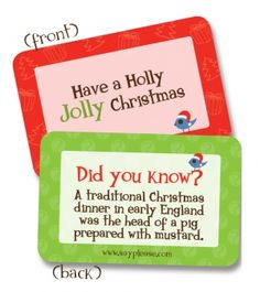 two christmas cards with the words did you know? and an image of a bird