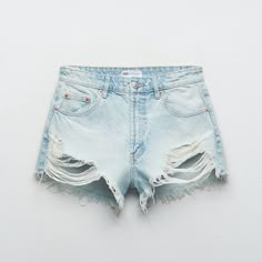 Never Worn Still Has Tag Perfect Condition Size 28 (Us6) Zara Jean Shorts, Black Mom Jeans, Ripped Jean Shorts, High Rise Denim Jeans, Mom Jeans Shorts, Ripped Denim Shorts, Zara Shorts, Distressed Jean Shorts, Cute Jeans