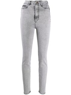 Spicy grey cotton-blend high-rise skinny jeans from Philipp Plein featuring a waistband with belt loops, a button & zip fastening and a five pocket design. | Philipp Plein High-Rise Skinny Jeans Cute Lazy Day Outfits, Lazy Day Outfits, Jeans Grey, Grey Jeans, Philipp Plein, Jean Grey, Grey Women, Grey Cotton, Pocket Design