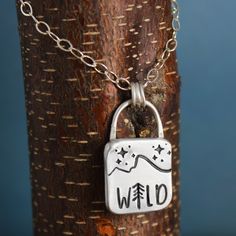 Wild Mountain Necklace Nature-inspired Stamped Jewelry For Everyday, Engraved Pendant Necklaces, Nature-inspired Pendant Necklace With Etched Details, Handmade Spiritual Necklaces For Outdoor, Landscape Jewelry, Mountain Range Ring, Jewelry Stamping, Cherish Life, Mountain Jewelry