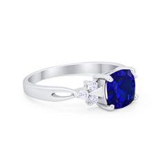 Art Deco Cushion Wedding Bridal Ring Round Cubic Zirconia 925 Sterling – Blue Apple Jewelry Mother Daughter Tat, Bridal Rings, Metal Stamping, Wedding Bridal, Types Of Metal, Cubic Zirconia, Art Deco, 925 Sterling Silver, Cushions