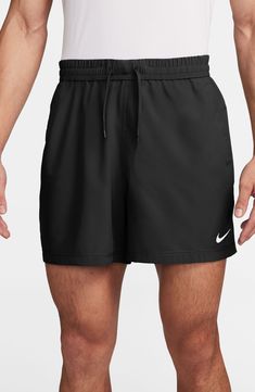 Built from moisture-wicking fabric and fitted with a no-slip waistband, these stretchy shorts keep you cool as your workout warms up. Dri-FIT moisture-wicking technology 100% polyester Machine wash, dry flat Imported Model stats: 6'1" height, 32" waist. Model is wearing size Medium. Nike Athletic Shorts With Built-in Shorts For Training, Nike Athletic Shorts With Built-in Shorts And 4-way Stretch, Nike Moisture-wicking Short Swim Trunks, Nike Moisture-wicking Swim Trunks, Nike Sporty Swim Trunks With Moisture-wicking, Nike Athletic Nylon Shorts With Elastic Waistband, Nike Swim Trunks With Built-in Shorts, Nike Athletic Shorts With Elastic Waistband For Gym, Nike Go-dry Workout Shorts