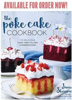 an advertisement for the cake cookbook