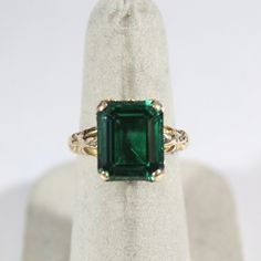 -Vintage 14k Gold Rectangular Cut Simulated Emerald Ring 7US -Ring size: 7 ~ 7.25 US -Simulated Emerald size: 12.2 mm x 9.9 mm -Total weight: 3.7 g -Marked 14k Classic Gold Square Cut Emerald Ring, 14k Gold Emerald Cut Art Deco Ring, Formal 14k Gold Emerald Rectangular Ring, Formal Rectangular Hallmarked Emerald Ring, 14k Gold Rectangular Emerald Anniversary Ring, Square Cut Emerald Rings In Gold, Square Cut Emerald Gold Rings, 14k Gold Green Rectangular Ring, Rectangular Emerald Ring In Yellow Gold