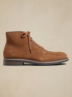 Lace-Up Suede Boot | Banana Republic Factory Rugged Lace-up Work Boots With Stitched Sole, Lace-up Moto Boots For Outdoor Work In Fall, Fall Outdoor Work Lace-up Moto Boots, Rugged Suede Lace-up Boots With Reinforced Toe, Rugged Lace-up Hiking Boots With Lug Sole, Lace-up Combat Boots With Vibram Sole For Adventure, Fall Combat Boots With Vibram Sole For Adventure, Rugged Lace-up Boots With Lug Sole, Brown Lace-up Moto Boots For Adventure