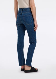 High Rise Denim - Indigo | CO Indigo Jeans, Indigo Colour, High Rise Denim, High Rise Jeans, Online Sales, Water Features, Exclusive Collection, Tapered Legs, Wardrobe Staples