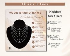 Necklace Size Chart, Necklace Reference, Necklace For Neckline, Necklace Length Chart, Jewelry Template, Necklace Length Guide, Guide Template, Thread Necklace, F U