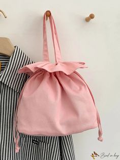 BirdinBag - Stylish Drawstring Shoulder Bag - Impeccable Design and Functionality Ruched Bag, Drawstring Shoulder Bag, Inch Bag, Pretty Bags, Word Wrap, Makeup Pouch, Sewing Bag, Cosmetic Case, Bag Bag