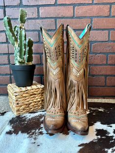 Corral Women's Tan Swarovski Crystals Fringe Tall Snip Toe Cowgirl Boo | Painted Cowgirl Western Store Snip Toe Cowgirl Boots, Western Boots For Women, Fringe Cowboy Boots, Western Store, Cowgirl Boot, Boots Western, Western Booties, Western Boots Women, Western Look