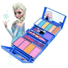 the frozen princess makeup set is open and ready to be used