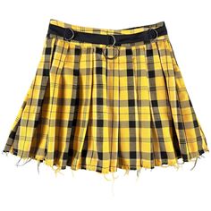 Current Mood Sunny Dress Code Plaid Skirt Cuz Play By Your Own Rules Babe! This Sikk Lil Pleated Mini Skirt Has A Belted Waist With O-Ring Accents, A Sassy Frayed Hem N' An Exposed Zip Closure. New With Tag Measurements Approximate Laying Flat Academia, Grunge, Yellow, Black, Mini Plaid, Plaid Skirt Summer Grunge Pleated Mini Skirt, Grunge Pleated Mini Skirt For Summer, Summer Grunge Pleated Skirt, Casual Yellow Pleated Skirt, Yellow Pleated Mini Skirt For Summer, Yellow Cotton Pleated Mini Skirt, Casual Yellow Pleated Mini Skirt, Fitted Yellow Pleated Mini Skirt, Spring Yellow Pleated Mini Skirt