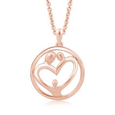 Brand: Jewelili Features: 14K Rose Gold Over Sterling Silver With Parent and One Child Family Pendant Necklace L:24.4 MM W:19.2 MM H:6.4 MM The perfect gift for valentines day, promise, birthday, graduation, or "just because". Item is shipped in a beautiful gift box. Return on any order within 30 days. Item Condition: New Binding: Jewelry Rose Gold Round Necklace Gift For Mom, Rose Gold Round Necklace For Mom, Rose Gold Necklace For Mom, Rose Gold Jewelry For Valentine's Day Anniversary, Mother's Day Pink Gold Necklace Gift, Mother's Day Gift Pink Gold Necklaces, Mother's Day Gift Pink Gold Necklace, Valentine's Day Anniversary Gift Hallmarked Necklace, Rose Gold Necklace For Mother's Day Gift