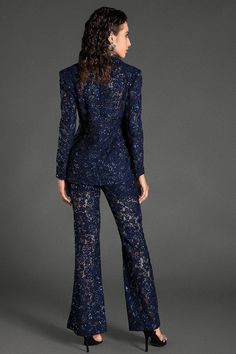 Elegance meets allure in our beaded sequin lace blazer set. This exquisite set features a blazer adorned with intricate beadwork and shimmering sequins, paired with matching tailored trousers. The delicate lace overlay adds a touch of elegance and femininity, making this ensemble truly captivating. Ideal for glamorous events, cocktail parties, or upscale dinners, this blazer set ensures you stand out with grace and style. Handmade customization Fabric composition: 90% polyester fiber, 10% spande Lace Suits, Cocktail Party Attire, Lace Suit, Concert Outfit Summer, Lace Blazer, Women Cargo Pants, Party Attire, Blazer Set, Sparkly Dress