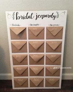 Bridal Jeopardy, Shower Games Bridal, Jeopardy Game, Bachelorette Party Planning, Bridal Shower Inspiration