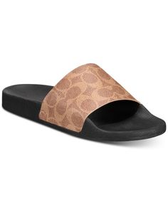 Coach brings sporty dimension to a classic slip-on profile with embossed logo details on the effortless Udele Sport slide sandals. Coach Slides, Sport Pool, Dream Wishlist, Coach Sandals, Coach Fashion, Lululemon Outfits, Pretty Shoes Sneakers, Shoes Outfit Fashion, Flip Flop Shoes