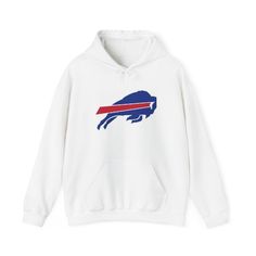 This Buffalo Bills Football Hoodie exudes a sporty and casual vibe, perfect for football enthusiasts and fans. Stay warm and cozy while cheering for your favorite team during game nights or tailgating parties. Ideal for Buffalo Bills fans and NFL football lovers, this hoodie is a must-have for sports-themed gatherings and events. Product features - Spacious kangaroo pouch pocket to keep hands warm - Adjustable drawstring hood for a custom fit - Made from 50% cotton and 50% polyester for durability and comfort - Medium-heavy fabric for a cozy feel and warmth - Ethically grown US cotton used in production Care instructions - Tumble dry: medium - Iron, steam or dry: low heat - Do not dryclean - Machine wash: cold (max 30C or 90F) - Non-chlorine: bleach as needed Sports Fan Hoodie With Long Sleeves, Varsity Crew Neck Sports Hoodie, Sporty Hoodie With Logo Print For Sports Season, Fan Merchandise Drawstring Hood Top, Sports Tops In Team Colors Made Of Fleece, Fan Gear Hoodie With Team Logo, Team Logo Hoodie Long Sleeve Fan Gear, Team Logo Hoodie For Fan Gear, Sports Fan Apparel Hoodie Sweatshirt