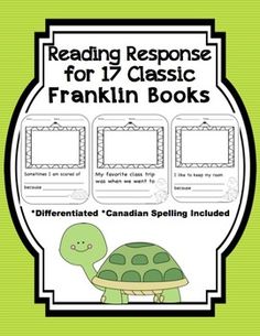 a book with the title reading response for 1 / 4 classic franklin books