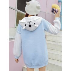 Our kawaii Polar Bear Hoodie is the perfect choice for anyone who loves unique and fun clothing. Made with high-quality materials, this hoodie features a cute and whimsical design, with a polar bear graphic on the front and a hood that's shaped like a polar bear's head. This hoodie is perfect for wearing around the house, lounging on the couch, or even as a fun and quirky addition to your outdoor attire. So add some personality to your wardrobe with our Polar Bear Hoodie! Size: Brand Name: Merry Playful Long Sleeve Fleece Hoodie, Playful Fleece Hoodie With Long Sleeves, Playful Long Sleeve Cartoon Print Hoodie, Kawaii Long Sleeve Hoodie With Cartoon Print, Kawaii Hooded Sweatshirt With Cartoon Print, Winter Kawaii Cartoon Print Sweatshirt, Cute Long Sleeve Hoodie With Cartoon Print, Playful Hooded Fleece Sweatshirt, Kawaii Long Sleeve Hoodie With Drawstring