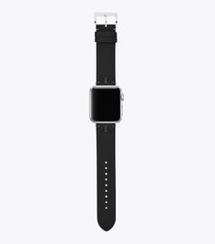 McGraw Band for Apple Watch®, Black Leather, 38 MM – 40 MM: Women's Designer Watches Tory Track Smart Watches | Tory Burch Apple Watch Black, Tory Burch Watch, Watches Women Black, Womens Designer Watches, Apple Watch Leather, Miller Sandal, London Style, Designer Watches, Silicone Watch Band