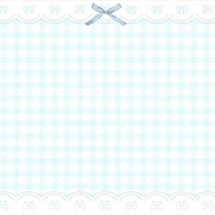 a blue and white checkered background with bows