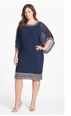 VESTIDOS MANGA 3/4 ( TRES CUARTOS) PARA GORDITAS Sukienki Plus Size, Agra, Dress Plus Size, Plus Size Dress, Mother Of The Bride Dresses, Curvy Fashion, Nordstrom Dresses, Chiffon Dress, Plus Size Dresses