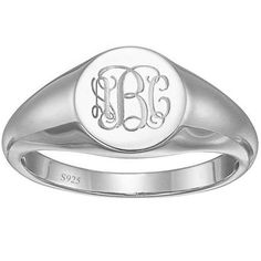 PRICES MAY VARY. Made of 925 sterling silver, high polish, Tarnish resistant & nickel free, Customized this signet ring with 3 initials in block monogram font Surface diameter is 5mm, Ring Size: from US Size 3 - US 13 Perfect gifts for your daughters, friends, girlfriends, lovers, wife or yourself on Anniversary, Birthday, Valentines day, or any occasions Customized signet ring with easy steps: click on "Customize Now" for personalization at the top right button. Please type the alphabetical ord Adjustable Polished Finish Initial Ring For Anniversary, Adjustable Hypoallergenic Silver Engraved Ring, Sterling Silver Monogram Rings, Classic Silver Initial Ring With Monogram, Monogrammed White Gold Initial Ring, Classic Silver Monogram Ring, Classic Silver Ring With Monogram, Classic Silver Initial Ring For Formal Occasions, Adjustable Monogram Initial Ring In White Gold