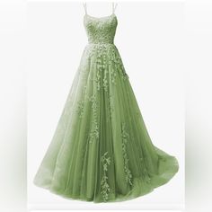 Brand New Still In Bag. Beautiful Light Green With Embroidery. Size 0 Petite. Ordered For A Quinceaera But Found Another In Size 00. Would Be An Amazing Prom, Homecoming, Or Bridesmaid Dress. Tinkerbell Inspired Dress, Semi Formal Green Dress, Light Green Sweet 16 Dress, Elegant Green Wedding Dress, Prom Dresses 2024 Green, Light Green Dress Long, Light Green Ball Gown, Light Green Prom Dresses, Green Tulle Prom Dress