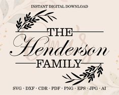 the lenderson family svg dxf eps png cut file example