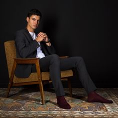 Part Sock. Part Your Caracter.The deep burgundy colour will perfectly complement the richness of leather shoes, will elevate the dark suiting or denim. Designed with five star luxury in mind applying meticulous craftsmanship by second-generation sock makers, this new sock collection is made from the finest pearle cotton which has been twisted and mercerised to enhance fit and comfort. Hand finished with hand linked toe.Supplied in iconic Look Mate gift box.Longer, over the calf design.Made from Gay Wedding Photography, Men In Socks, Sock Collection, Luxury Socks, Burgundy Colour, Sheer Socks, Mens Dress Socks, Stylish Socks, Socks Men