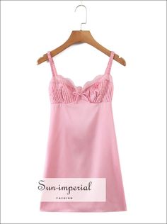 Women Light Pink Satin Bustier Cami Strap A-line Backless Mini Dress with Embroidered detail best seller Boho Beach Party, Satin Short Dress, Short Dress Summer, Dance Dress Ideas, Women Dress Casual, Short Satin Dress, Camilla Mendes, Pink Slip Dress, Summer Party Outfit