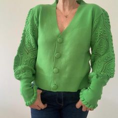 Womens buttoned sweater mohair short cardigan sweater top Short Cardigan Sweater, Short Cardigan, Button Sweater, Cardigan Sweater, Sweater Top, Sweater Cardigan, Art Collection, Bathing Beauties, Gender Neutral