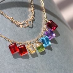 Rainbow Gemstone Necklace Fine Jewelry Semi Precious Stone Necklace Multi Gemstone Necklace Rainbow Necklace Colorful Stone Necklace Choker (31275 - 5) Luxury Multicolor Briolette Necklaces, Luxury Multicolor Briolette Necklace, Multicolor Crystal Jewelry With Stones, Luxury Multicolor Necklaces With Gemstone Accents, Luxury Multicolor Necklace With Gemstone Accents, Luxury Multicolor Gemstone Necklaces, Fine Jewelry Necklaces With Gemstone Accents, Luxury Multicolor Necklaces With Natural Stones, Luxury Multicolor Multi-stone Necklaces