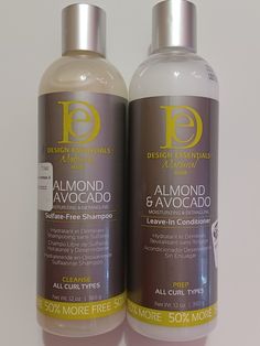 You will get 2-Pk DESIGN ESSENTIALS ALMOND AVOCADO Detangle SHAMPOO + LEAVE-IN CONDITIONER.  12 oz each.  Any???  Just ask!!!  Please, see my other items!!! Design Essentials Hair Products, Beauty Expo, Natural Hair Growth Tips, Wash Day, Growth Tips, Sulfate Free Shampoo, Hair Essentials, Types Of Curls, Design Essentials