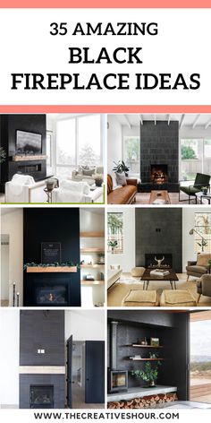 the ultimate guide to amazing black fireplaces for every room in your home, including